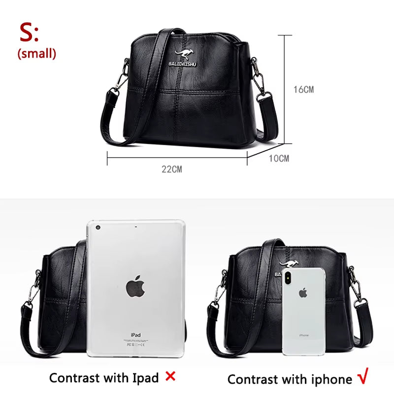 2024 NEW Luxury Messenger Bags for Women Handbag Designer Female Soft Leather Crossbody Shoulder Bag Ladies Hand Bag Sac a Main